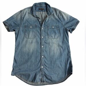 Express Men's Denim Shirt - Lg